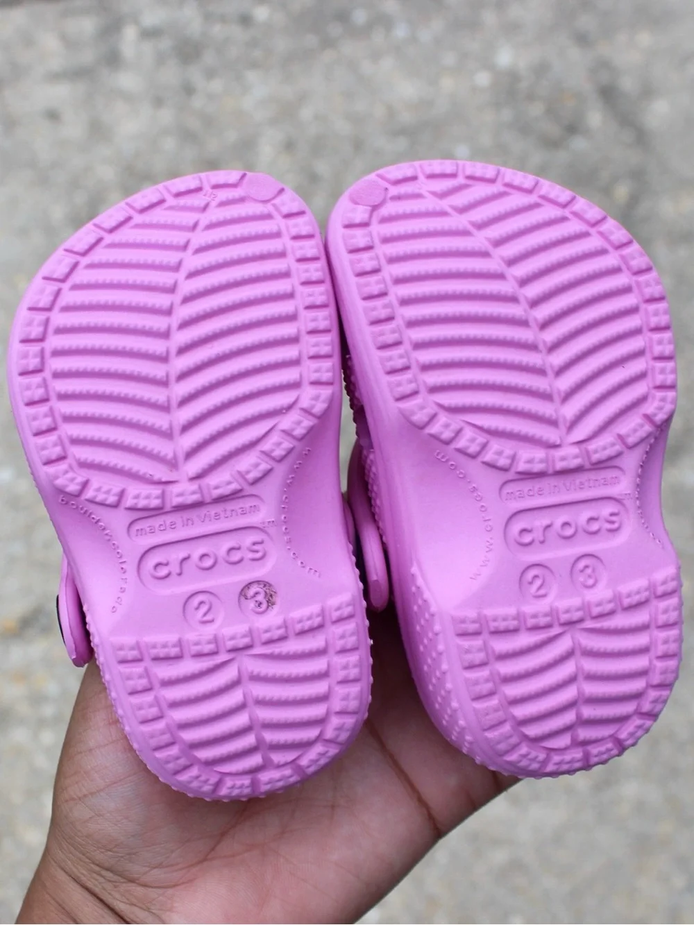 Crocs Pink Classic Clogs Toddler Sz C2/C3